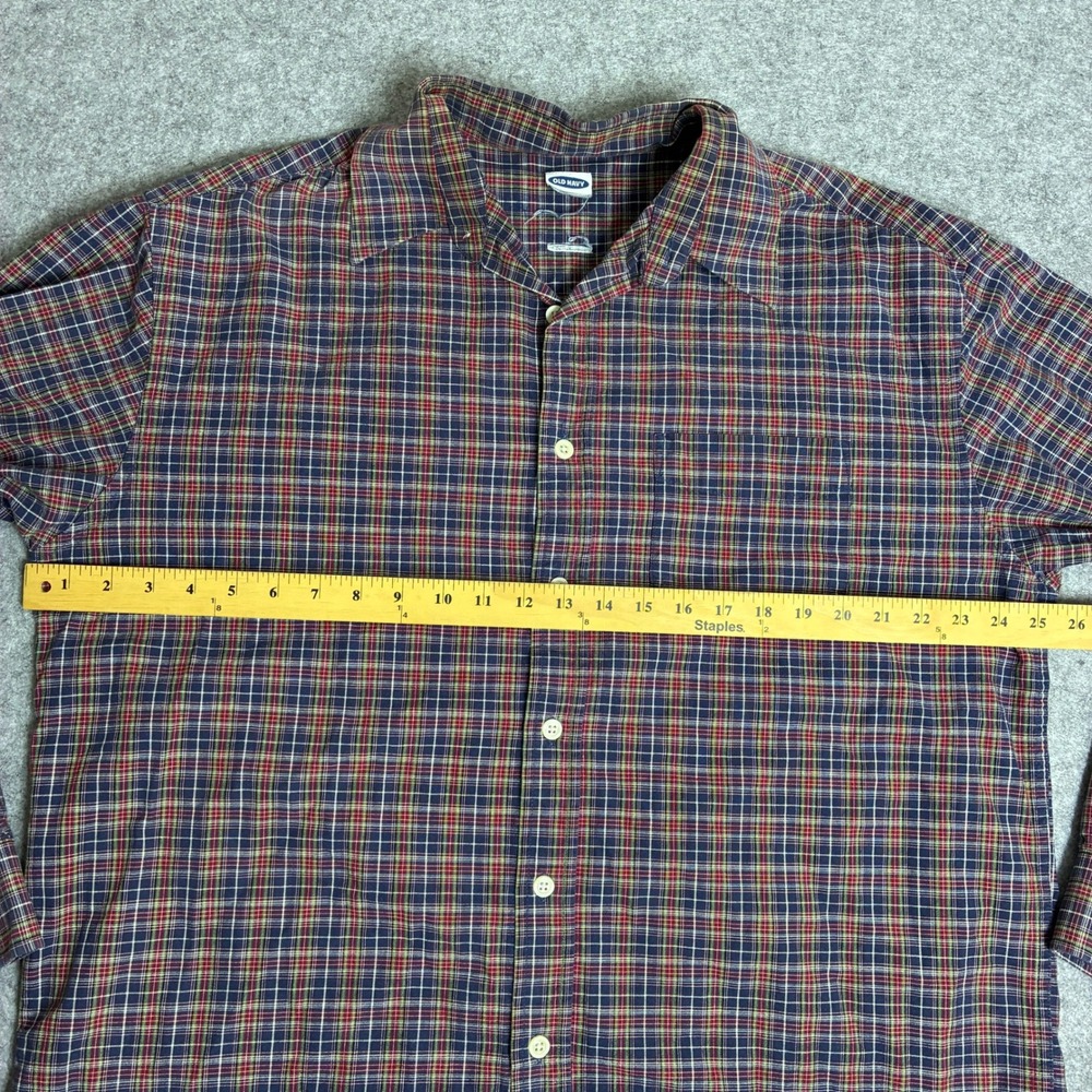 Vintage Old Navy Mens Size XL Plaid Flannel Button Down Shirt Long Sleeve - Picture 4 of 7